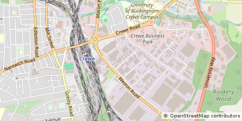 Map of Weston Road, Crewe Cheshire