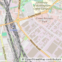 Map of Weston Road, Crewe Cheshire