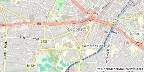 Map of Birmingham, West Midlands