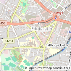 Map of Birmingham, West Midlands