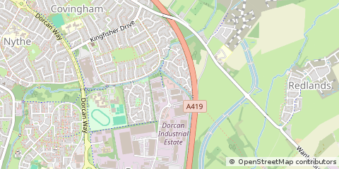 Map of Swindon, Wiltshire
