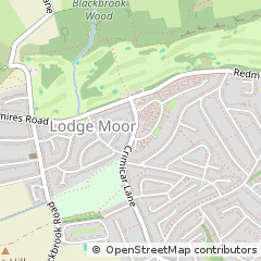 Map of Sheffield, South Yorkshire