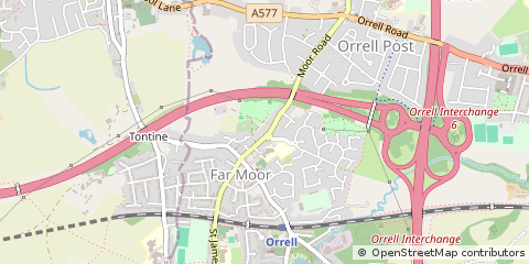 Map of Wigan, Lancs