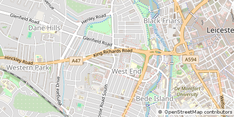 Map of Leicester