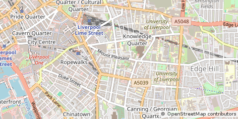 Map of Liverpool, Merseyside