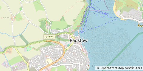 Map of Padstow, Cornwall