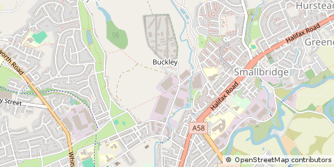 Map of Rochdale, Lancashire