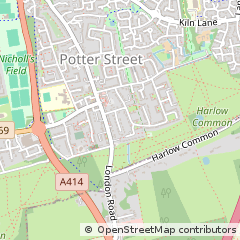 Map of Harlow, Essex