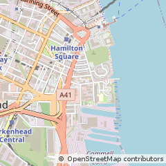 Map of Birkenhead, Merseyside