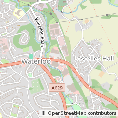 Map of Huddersfield, West Yorkshire