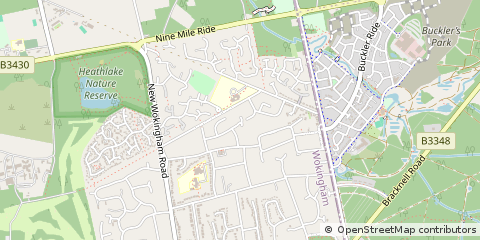 Map of Crowthorne, Berkshire