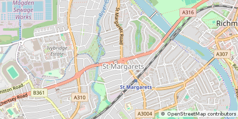 Map of Twickenham, Middlesex