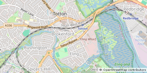 Map of Southampton, Hampshire