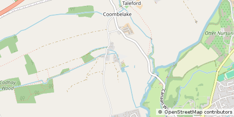 Map of Ottery ST Mary, Devon