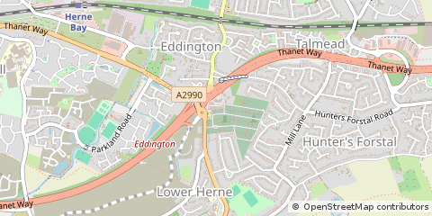 Map of Herne BAY, Kent