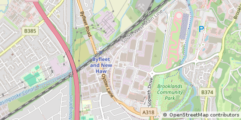 Map of Weybridge, Surrey
