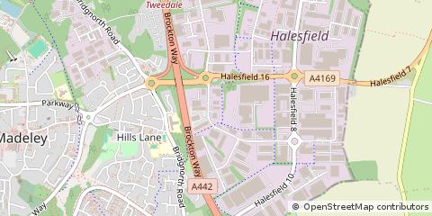 Map of Telford, Shropshire