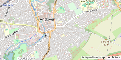 Map of Andover, Hampshire