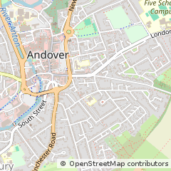 Map of Andover, Hampshire