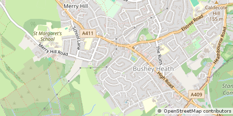 Map of Bushey