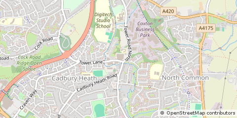 Map of Warmley, Bristol