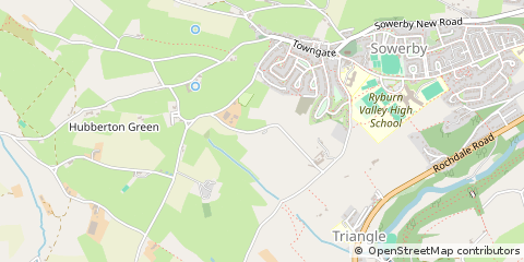 Map of Sowerby Bridge, Halifax