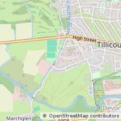 Map of Tillicoultry, Clackmannanshire