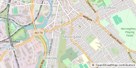 Map of Rotherham