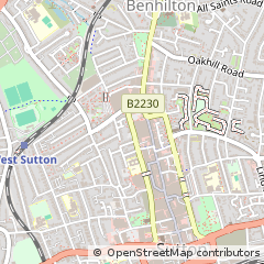 Map of Sutton, Surrey