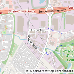 Map of Washington, Tyne & Wear