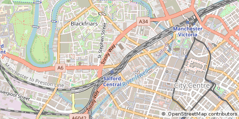 Map of Salford, Lancashire