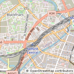 Map of Salford, Lancashire