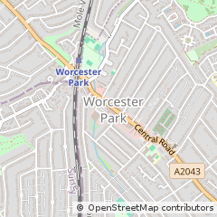 Map of Worcester Park