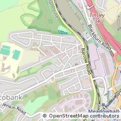 Map of Sheffied, South Yorkshire