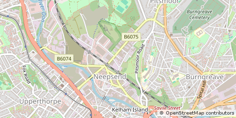 Map of Sheffield, South Yorkshire