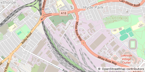 Map of Doncaster, South Yorkshire