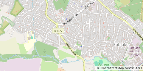 Map of Verwood, Dorset