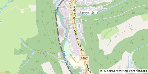 Map of Newport, Gwent
