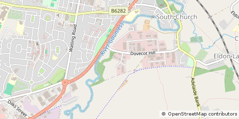 Map of Bishop Auckland, County Durham