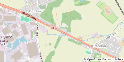 Map of Atherstone, Warwickshire