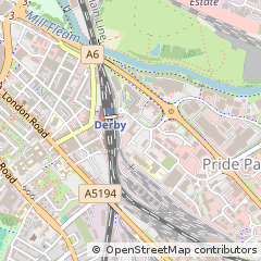Map of Derby, Derbyshire