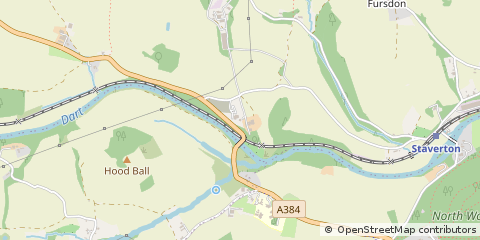 Map of Totnes, Devon