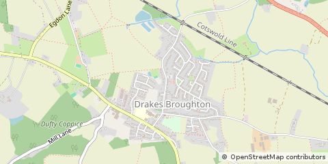 Map of Pershore, Worcestershire