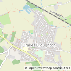 Map of Pershore, Worcestershire
