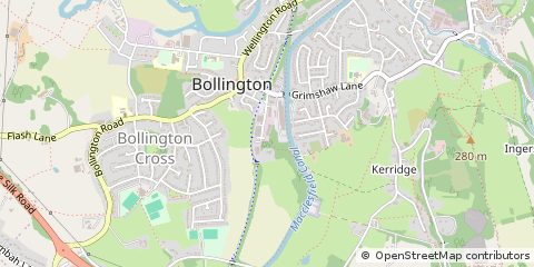 Map of Macclesfield, Cheshire