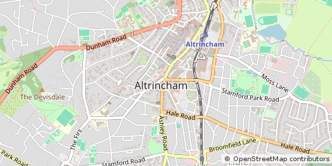 Map of Altrincham, Cheshire