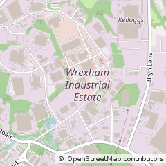 Map of Wrexham, Clwyd