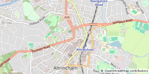 Map of Altrincham, Cheshire