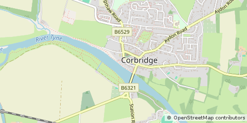 Map of Corbridge, Northumberland