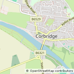 Map of Corbridge, Northumberland